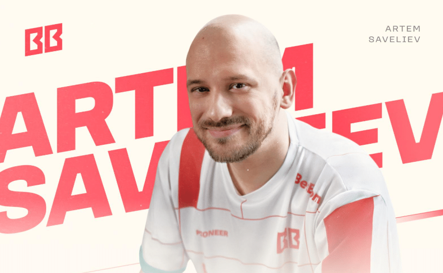 Pioneer becomes new CEO of BetBoom Team BetBoom Team new CEO, Artem 'Pioneer' Saveliev, announcement photo