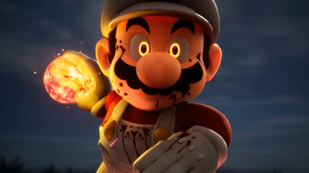 Viral Gritty Mario Dub Is The Perfect Parody Of AAA Mario prepares to throw a fireball.