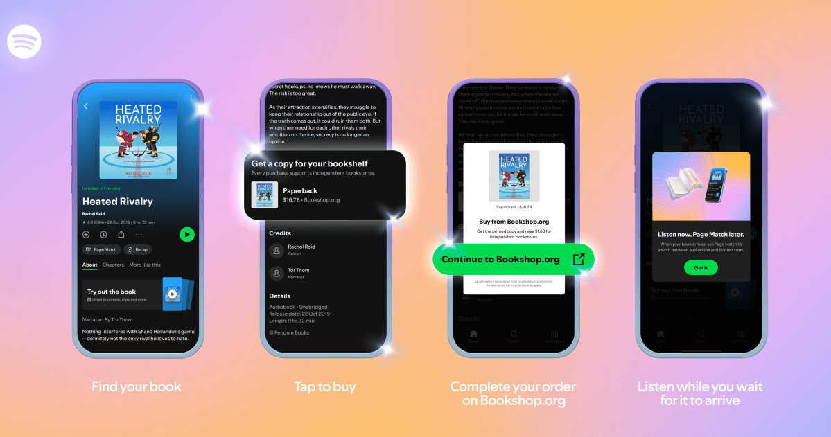 Spotify is partnering with Bookshop.org to sell physical books Spotify is partnering with Bookshop.org to sell physical books