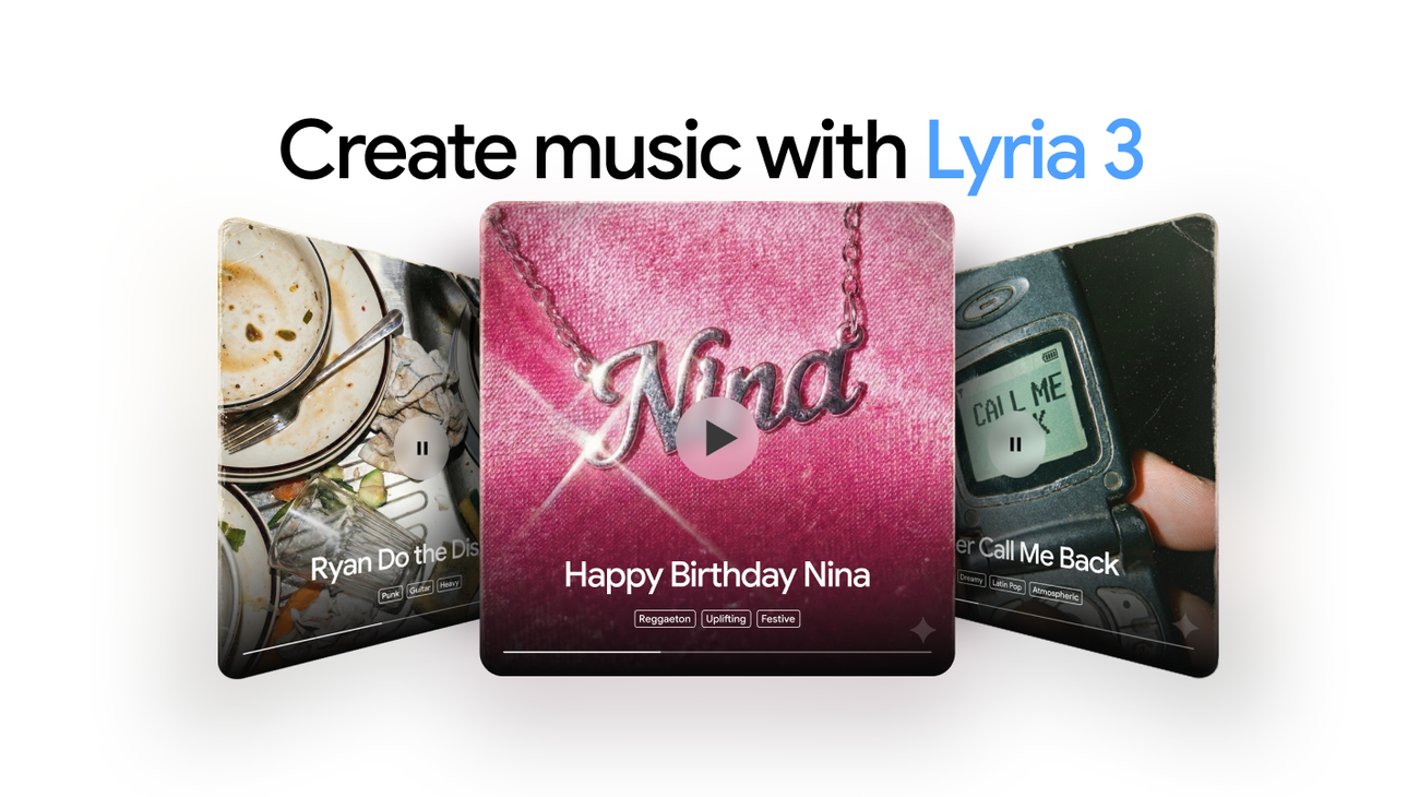 Use Lyria 3 to create music tracks in the Gemini Use Lyria 3 to create music tracks in the Gemini app