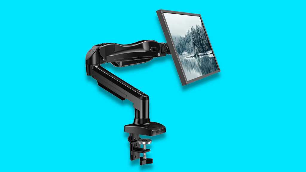 Get your monitor off your desk with this $33 arm Huanuo Single-Mount Monitor Arm deal
