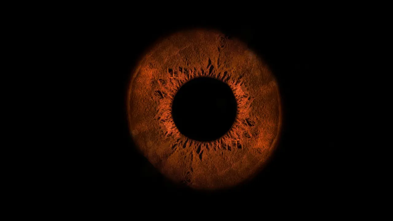 An actual cosmic "Eye of Sauron" had been looking straight eye in red looking like craters
