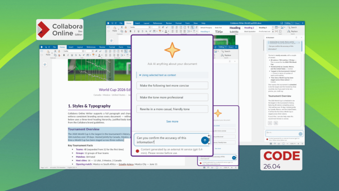 Collabora's CODE 26.04 Release Might Be Its Biggest One Yet Collabora's CODE 26.04 Release Might Be Its Biggest One Yet