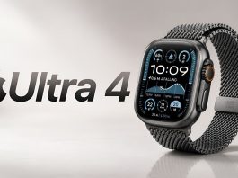 Front view of the Apple Watch Ultra 4 showing a slimmer titanium body
