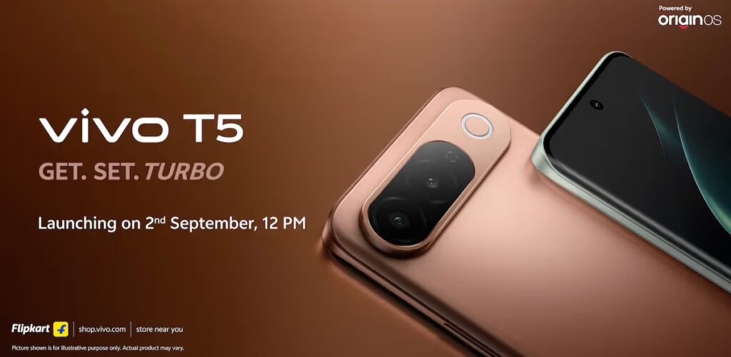 Vivo T5 5G India Launch Date Revealed: 144Hz Display and vivo t5 launch banner