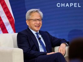 Jensen Huang puts Trump on speakerphone onstage to announce robots won’t take over the world Jensen Huang puts Trump on speakerphone onstage to announce robots won’t take over the world