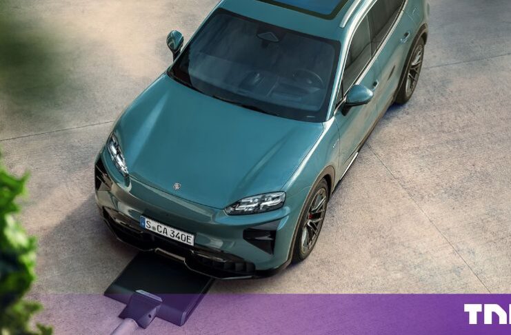 Porsche’s wireless charging pad is on sale in Europe, and it bolts to the floor